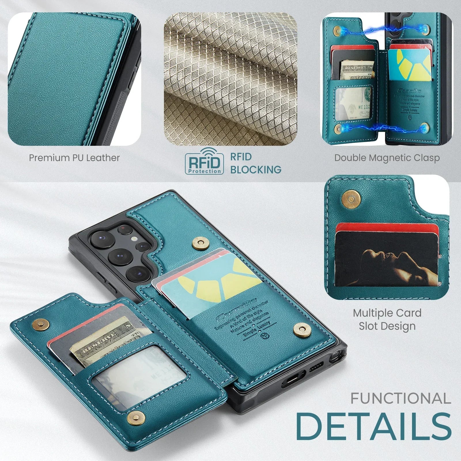 Cards Slot Wallet Leather Galaxy A Case - DealJustDeal