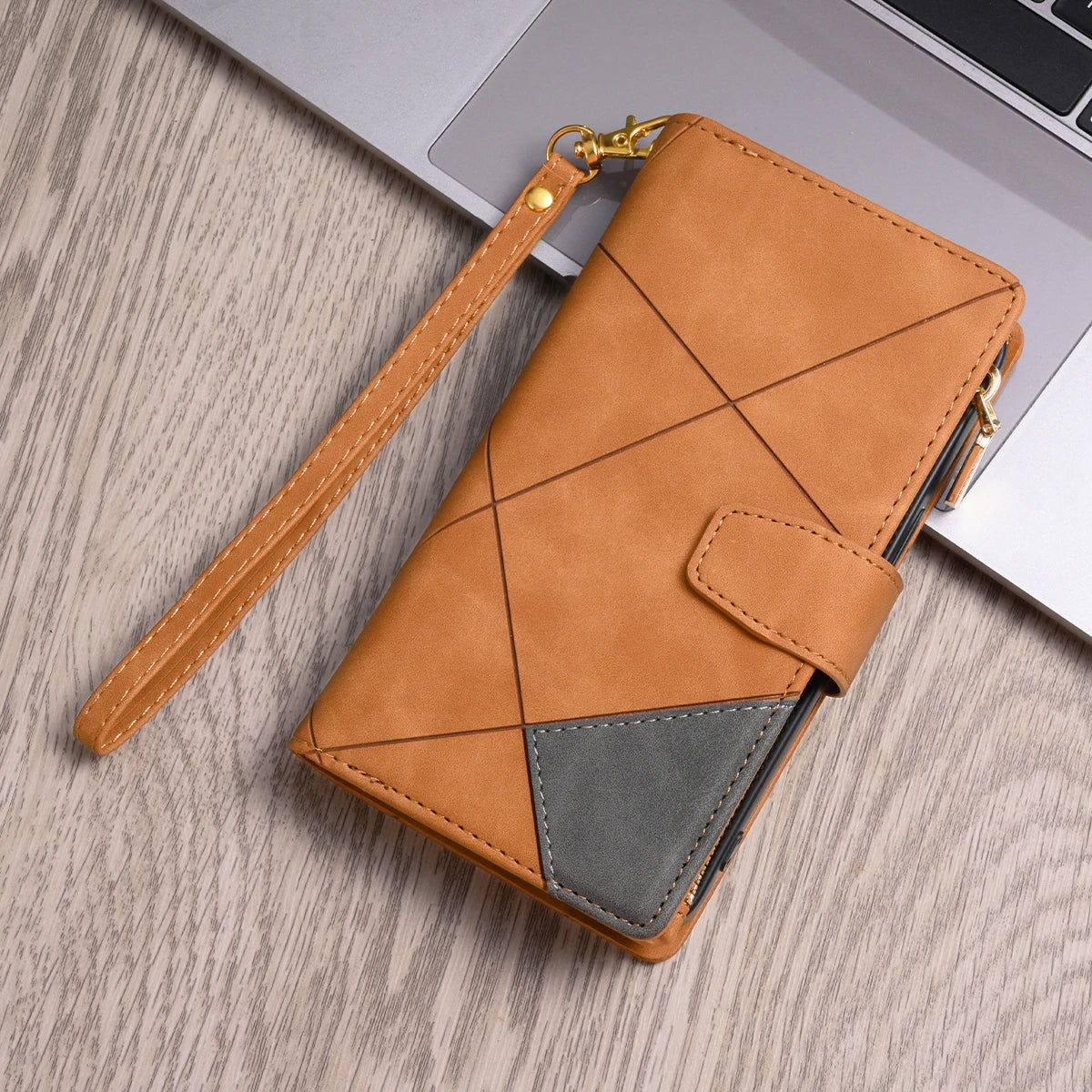 Card Slot Leather Flip Wallet Galaxy A and Note Case - DealJustDeal