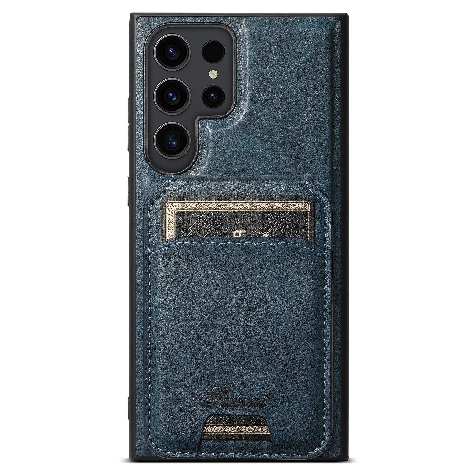 Card Holder Leather Magnetic Pocket Galaxy Note and S Case - DealJustDeal