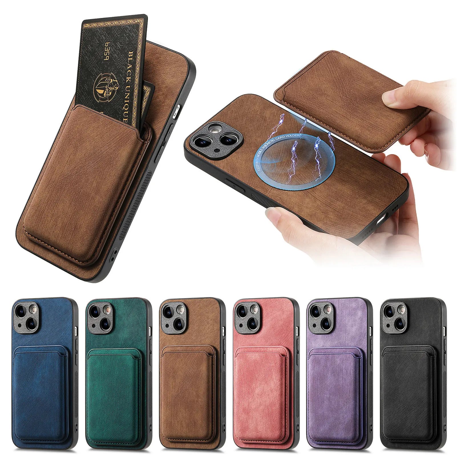 2 in 1 Detachable Magnetic Leather iPhone Case - DealJustDeal