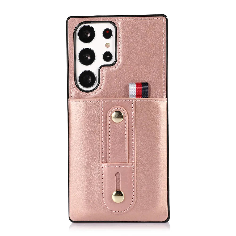 Wallet Card Slots Magnetic Leather Galaxy Note Case - DealJustDeal