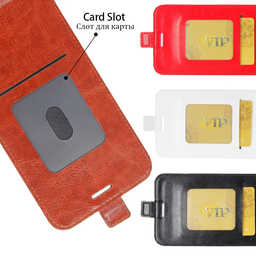 Luxury Leather Vertical Flip iPhone Case - DealJustDeal