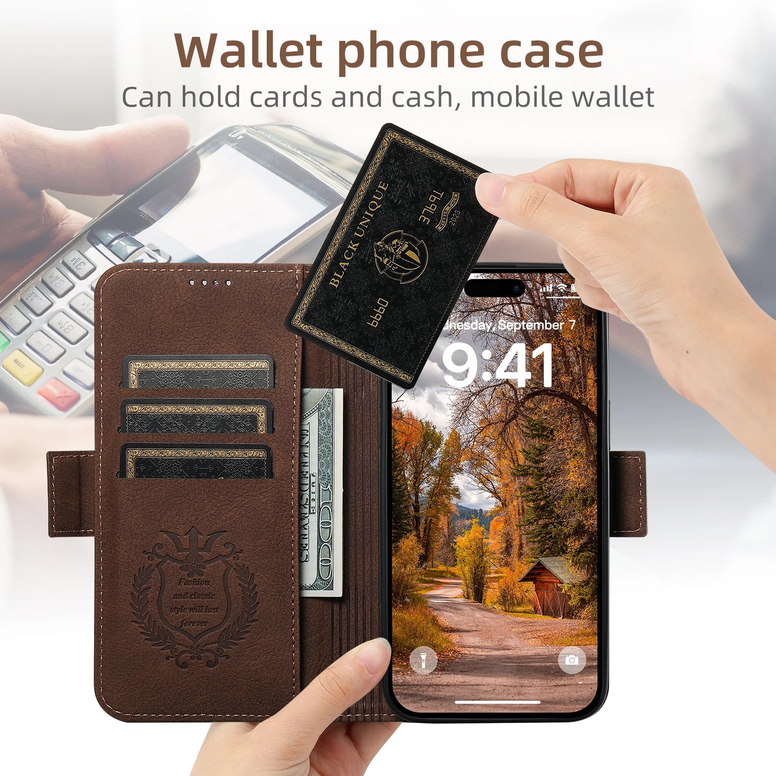 MagSafe magnetic Card holder wallet Flip iPhone Case - DealJustDeal