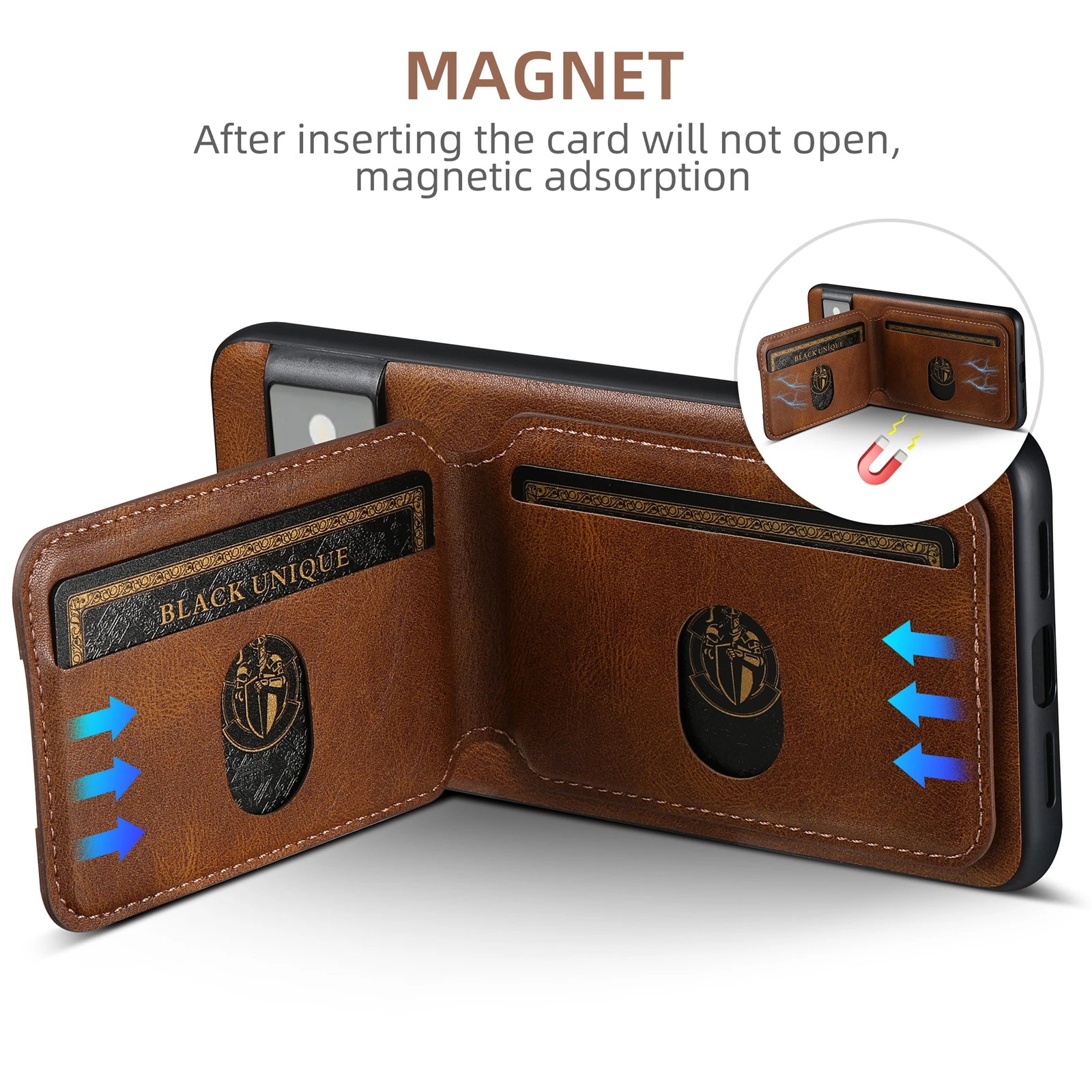 Card Holder Leather Pocket Wallet Google Case - DealJustDeal