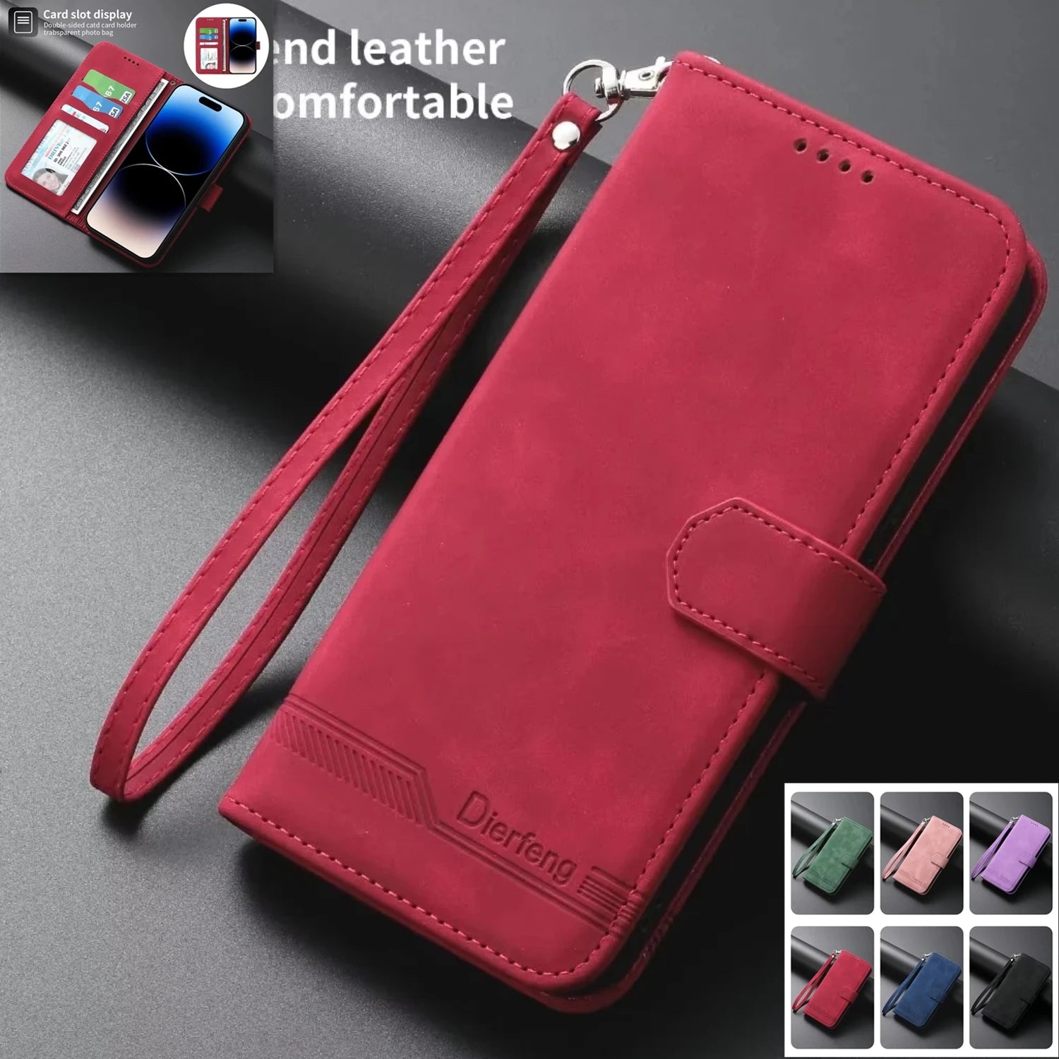 Anti-Scratch Matte Wallet Leather Flip Galaxy A, F and M Case - DealJustDeal