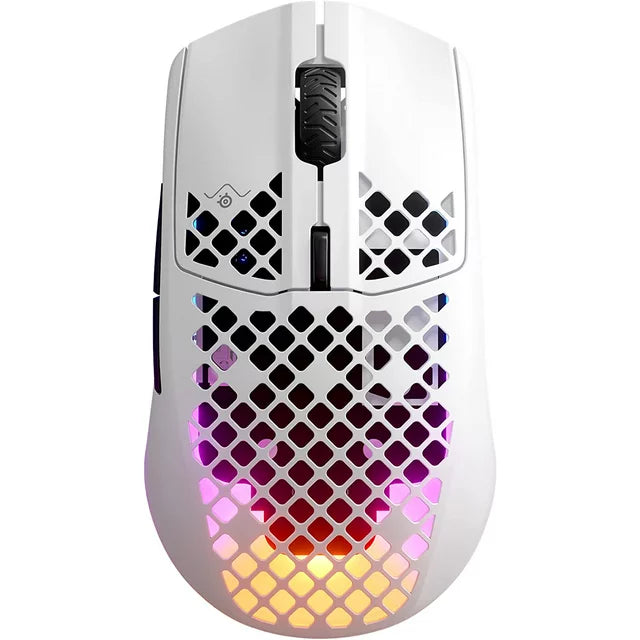 SteelSeries Aerox 3 Super Light Honeycomb Wireless RGB Optical Gaming Mouse - Snow - DealJustDeal