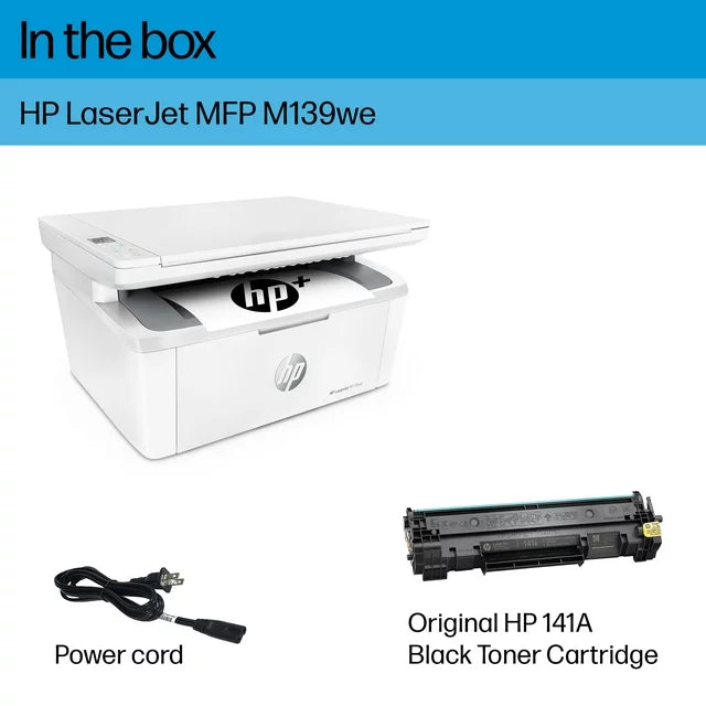 HP LaserJet MFP M139we Wireless Black & White Laser Printer with 6 Months of Instant Ink included with HP+ - DealJustDeal