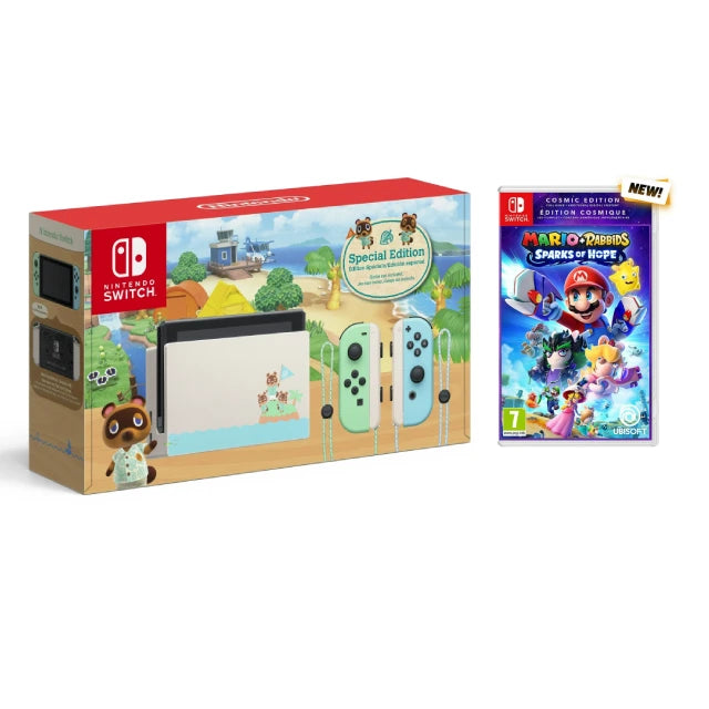 Nintendo Switch Animal Crossing: New Horizons + Mario + Rabbids Sparks of Hope Cosmic Edition - DealJustDeal