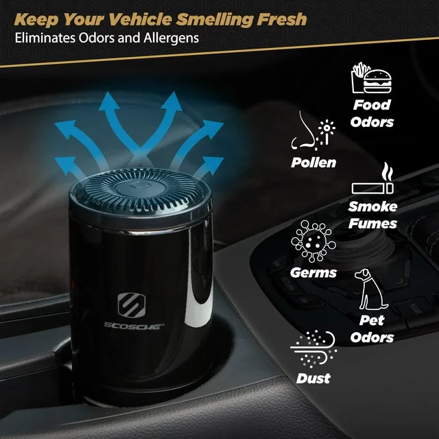 Scosche Car/Home Air Portable HEPA Air Purifier-Deodorizer - DealJustDeal