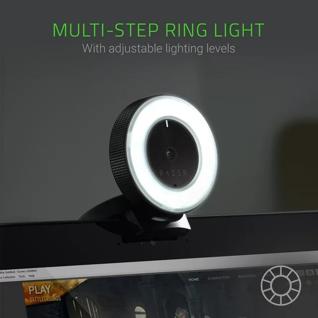 Razer Kiyo Streaming Webcam, Full HD, Auto Focus, Ring Light with Adjustable Brightness - DealJustDeal