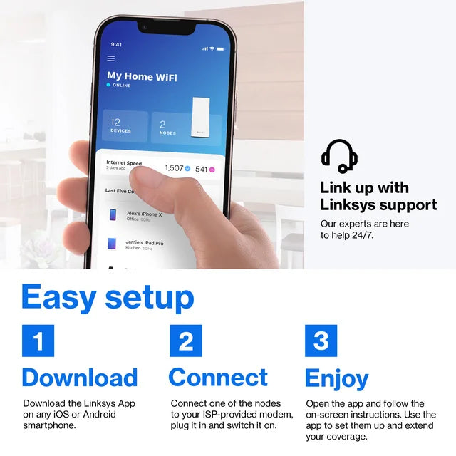 Linksys AX2200 Dual-Band Mesh WiFi 6 System - 2.2 Gbps - DealJustDeal