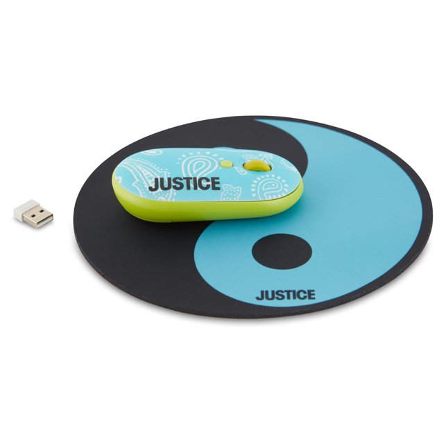 Justice Optical Mouse with Nano USB Receiver and Mousepad - DealJustDeal