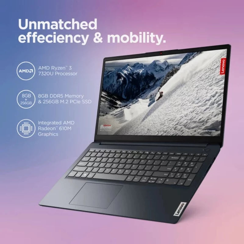 Lenovo 82VG00BJUS Ideapad 1 15.6" FHD Laptop, AMD R3 7320U, 8GB RAM, 256GB SSD - DealJustDeal