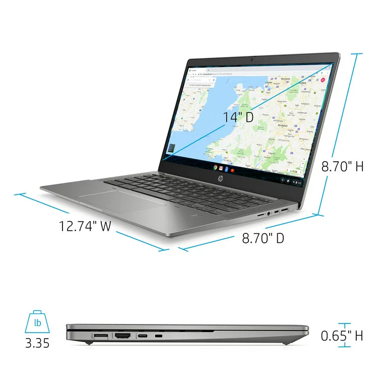 HP 14b-na0010wm 14" FHD Chromebook, AMD Ryzen 3, 4GB RAM, 128GB SSD - DealJustDeal