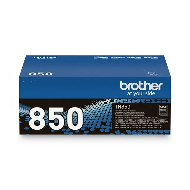 Brother TN-850 Black High Yield Toner Cartridge, Print Up to 8,000 Pages - DealJustDeal