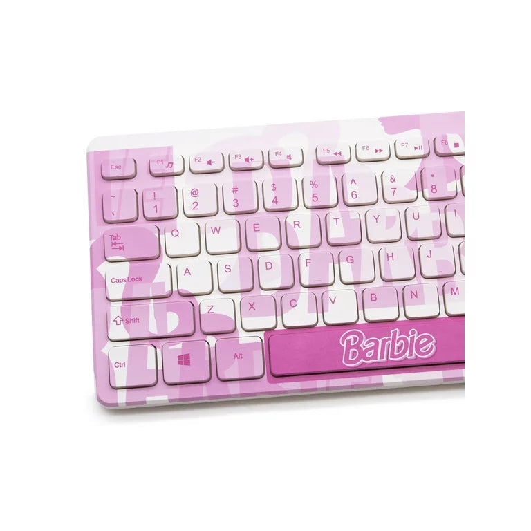 Barbie Printed Tech Bundle: Including Headphone + Mouse + Keyboard - DealJustDeal
