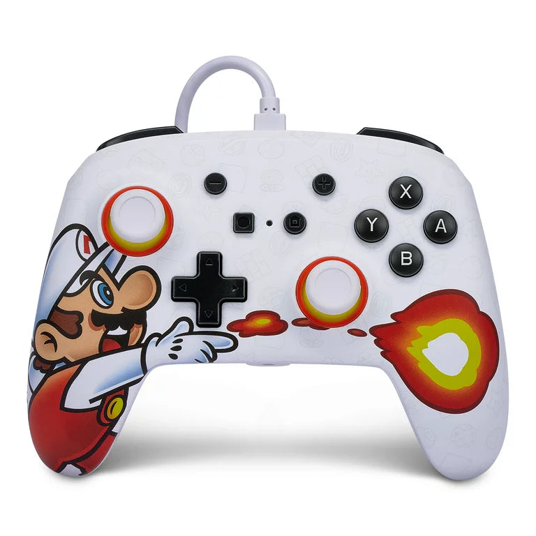 PowerA Enhanced Wired Controller and Slim Case for Nintendo Switch — Mario Fireball - DealJustDeal