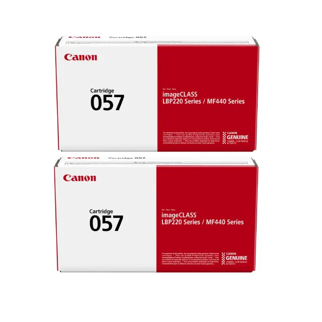 Canon 057 Black Standard Yield Toner Cartridge (3009C001), Pack Of 2 - DealJustDeal