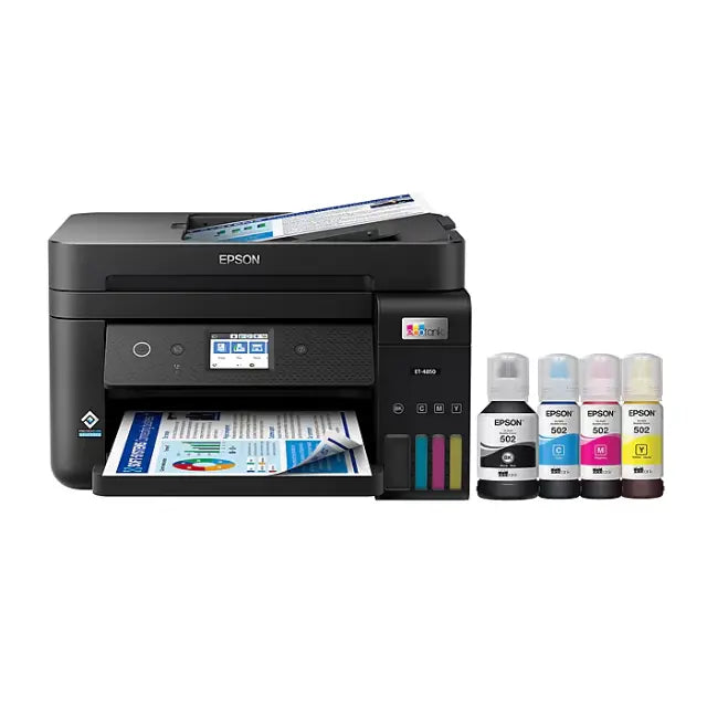 Epson EcoTank ET-4850 Wireless Color All-In-One Inkjet Printer, Black (C11CJ60201) - DealJustDeal