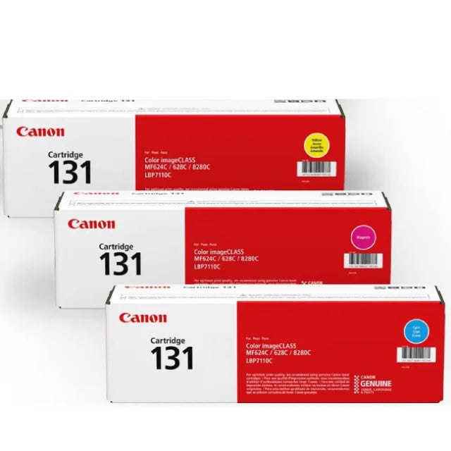 Canon 131 Cyan/Magenta/Yellow Standard Yield Toner Cartridge, 3/Pack - DealJustDeal