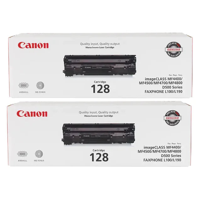 Canon 3500B001 (128) Toner, Black, Pack Of 2 - DealJustDeal