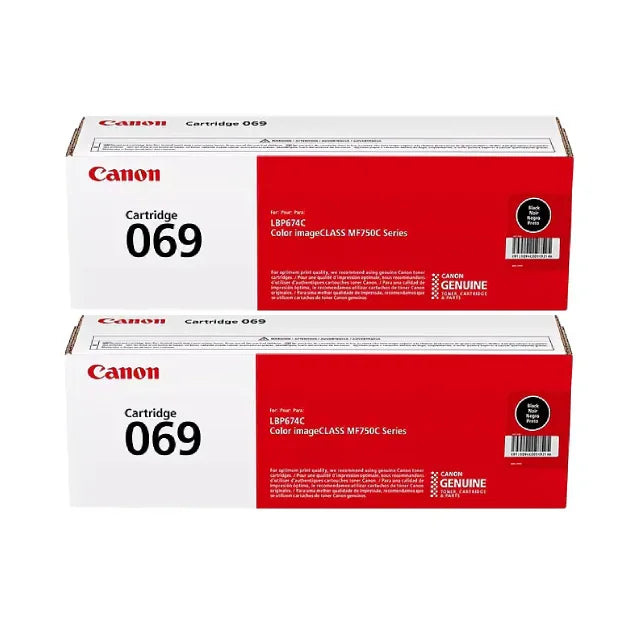 Canon 069 Black Standard Yield Toner Cartridge (5094C001), Pack Of 2 - DealJustDeal