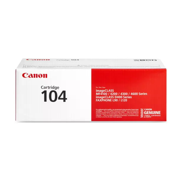 Canon 104 Black Standard Yield Toner Cartridge (0263B001), Pack Of 2 - DealJustDeal