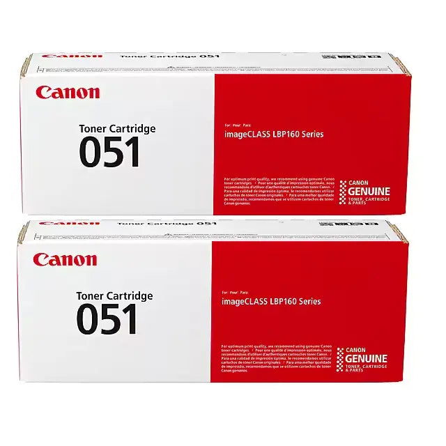 Canon 051 Black Standard Yield Toner Cartridge (2168C001), Pack Of 2 - DealJustDeal