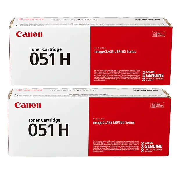 Canon 051H Black High Yield Toner Cartridge (2169C001), Pack Of 2 - DealJustDeal