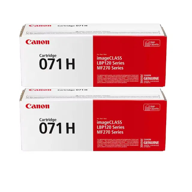 Canon 071H Black High Yield Toner Cartridge (5646C001), Pack Of 2 - DealJustDeal