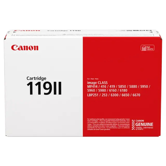 Canon 119 II Black High Yield Toner Cartridge (3480B001), Pack Of 2 - DealJustDeal