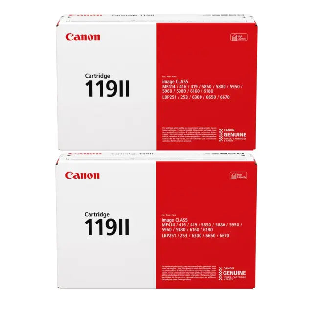 Canon 119 II Black High Yield Toner Cartridge (3480B001), Pack Of 2 - DealJustDeal