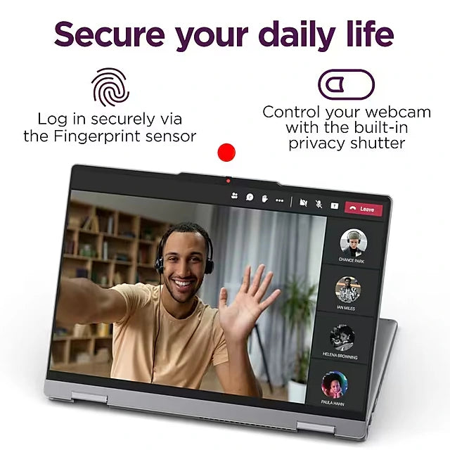 Lenovo 14" WUXGA 2-in-1 Touch Laptop, Intel Core 5-120U w/ integrated Iris Xe, 8GB RAM, 256GB SSD, Backlit Keyboard - DealJustDeal