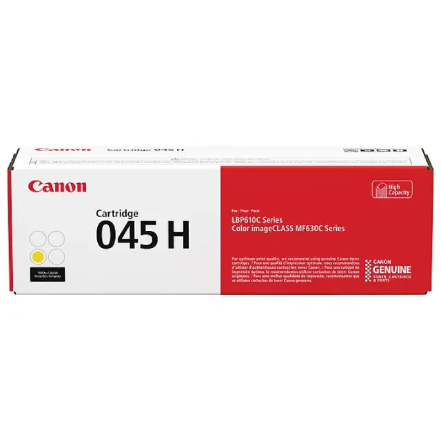 Canon 045H Black, Cyan, Magenta, Yellow High Yield Toner Cartridges Combo, Pack Of 4 - DealJustDeal