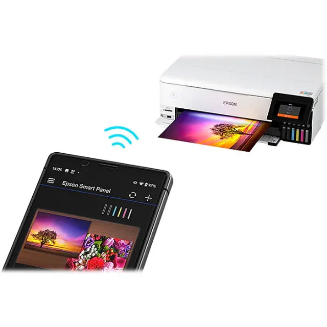 Epson EcoTank Photo ET-8550 Wireless Wide Format Color All-In-One Inkjet Printer (C11CJ21201) - DealJustDeal