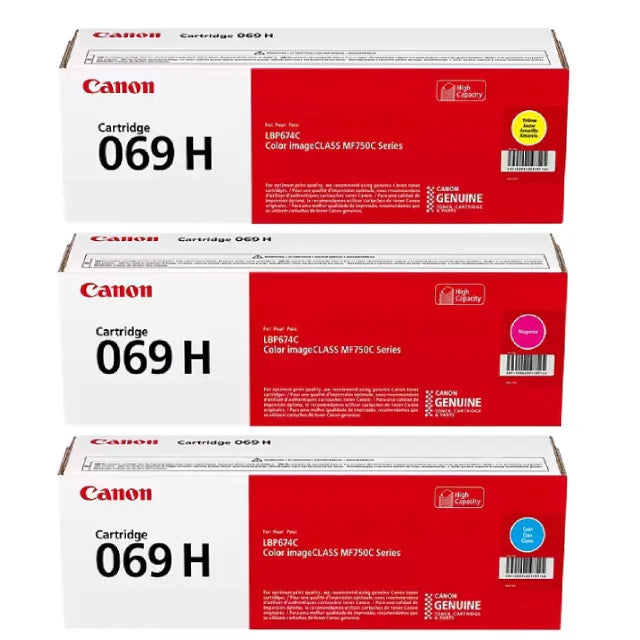 Canon 069H Cyan, Magenta, Yellow Toner Cartridges Set, Pack Of 3 - DealJustDeal