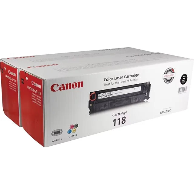 Canon 118 Black Standard Yield Toner Cartridge, 2/Pack (2662B004AA) - DealJustDeal