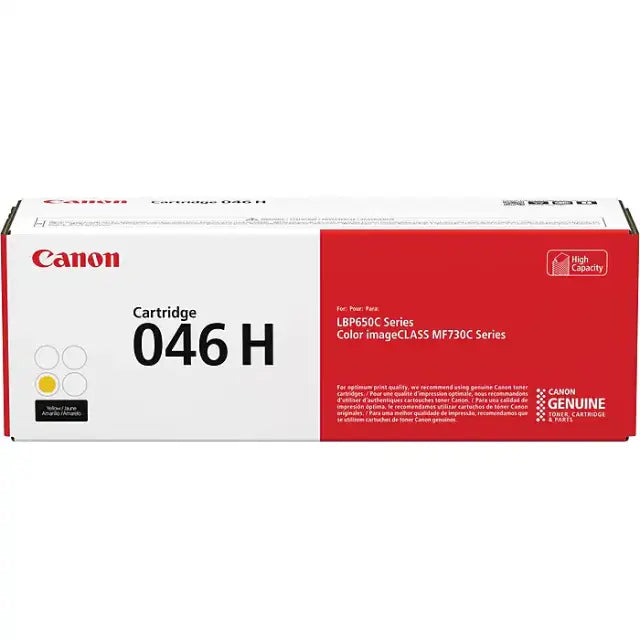 Canon 046 H Yellow High Yield Toner Cartridge, Prints Up to 5,000 Pages (1251C001) - DealJustDeal