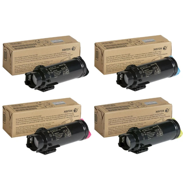 Xerox 106R03476, 106R03473, 106R03474, 106R03475 Black/Cyan/Magenta/Yellow Standard Yield Toner Cartridge Set, Pack Of 4 - DealJustDeal