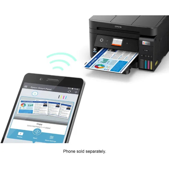 Epson EcoTank ET-4850 Wireless Color All-In-One Inkjet Printer, Black (C11CJ60201) - DealJustDeal