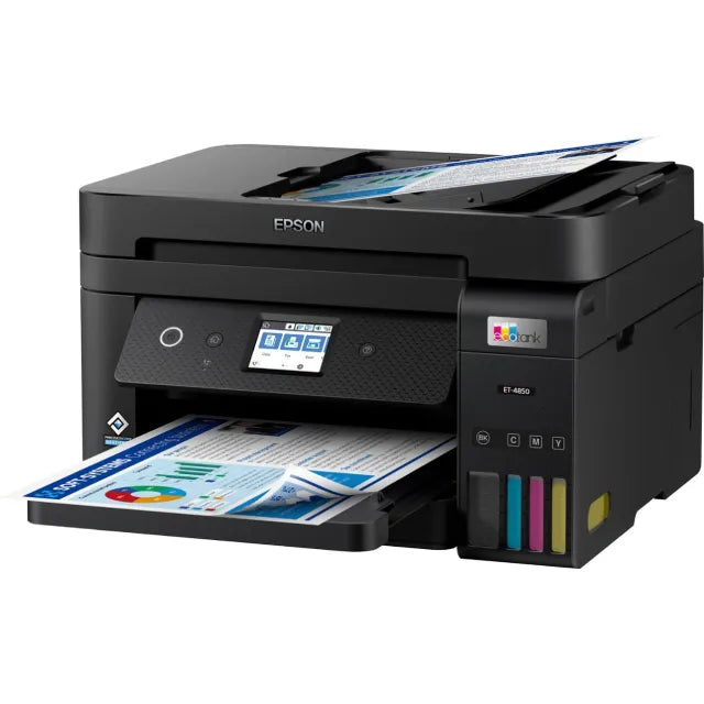 Epson EcoTank ET-4850 Wireless Color All-In-One Inkjet Printer, Black (C11CJ60201) - DealJustDeal