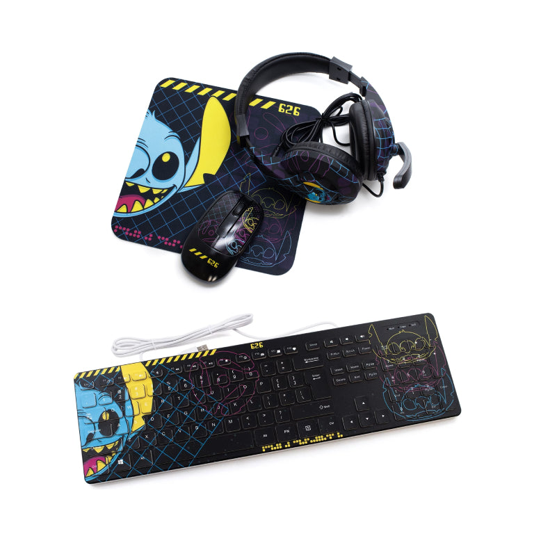 Lilo and Stitch Tech Bundle: Including Headphone + Mouse + Keyboard - DealJustDeal