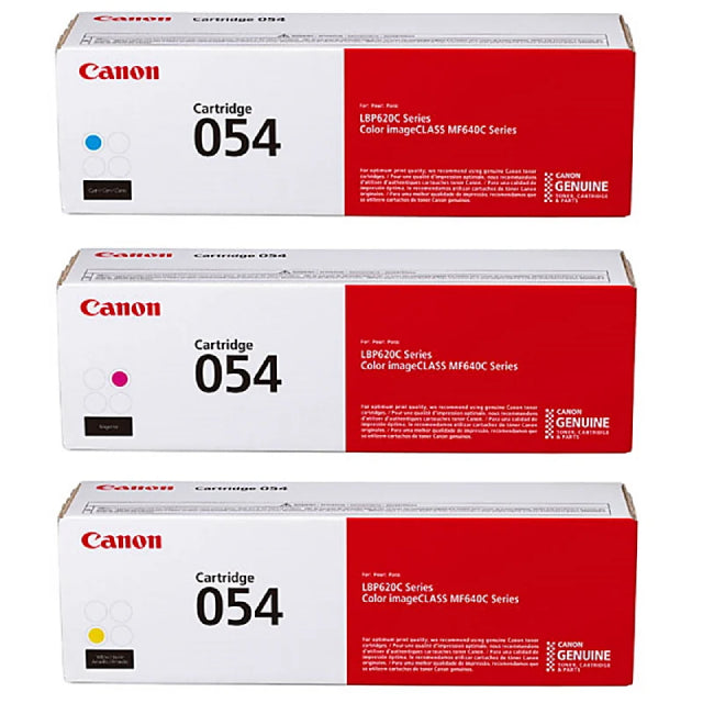 Canon® 054 Cyan, Magenta, Yellow Toner Cartridges Combo, Pack Of 3 - DealJustDeal