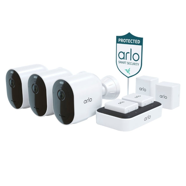 Arl Pro 4 Spotlight Camera Security Bundle - 3 Wire-Free Cameras Indoor/Outdoor 2K with Color Night Vision - DealJustDeal