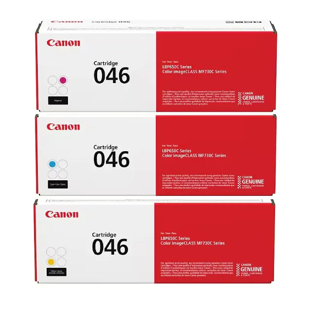 Canon 046 Cyan, Magenta, Yellow Toner Cartridges Set, Pack Of 3 - DealJustDeal