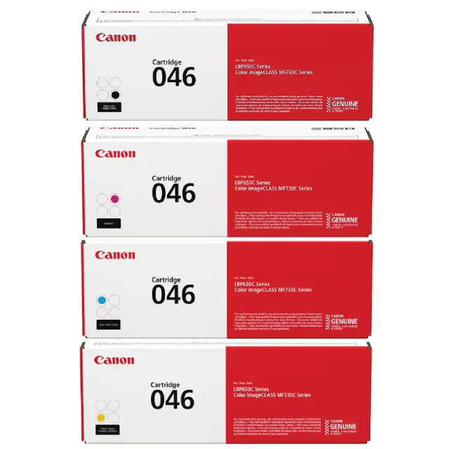 Canon 046 Black, Cyan, Magenta, Yellow Toner Cartridges Set, Pack Of 4 - DealJustDeal