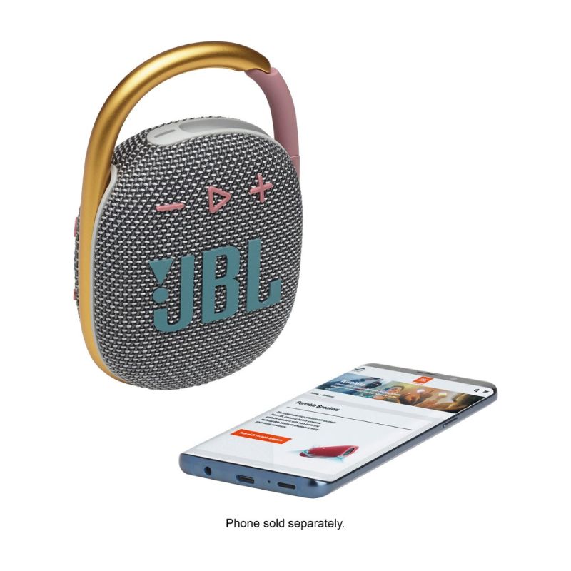 JBL - CLIP4 Portable Bluetooth Speaker - Gray - DealJustDeal