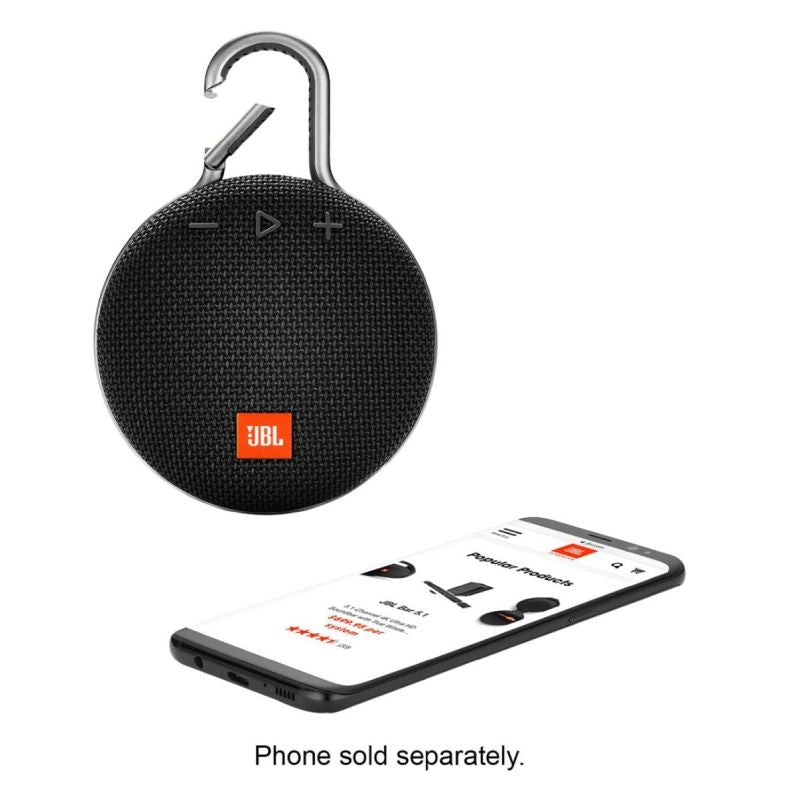 JBL - Clip 3 Portable Bluetooth Speaker - Black - DealJustDeal