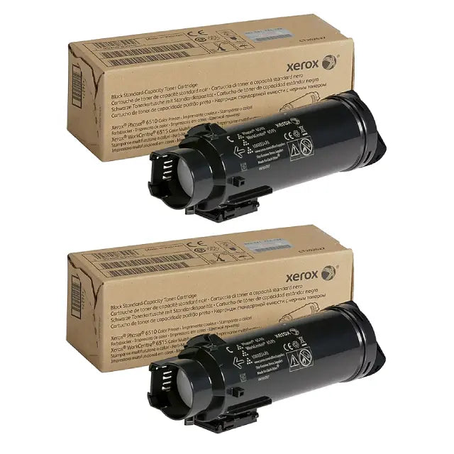 Xerox 106R03476 Black Standard Yield Toner Cartridge, Pack Of 2 - DealJustDeal